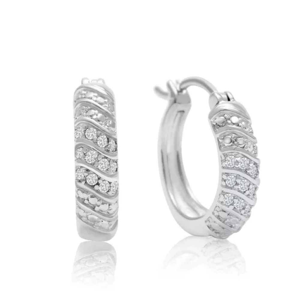 GENUINE 1/4CT Diamond Earrings